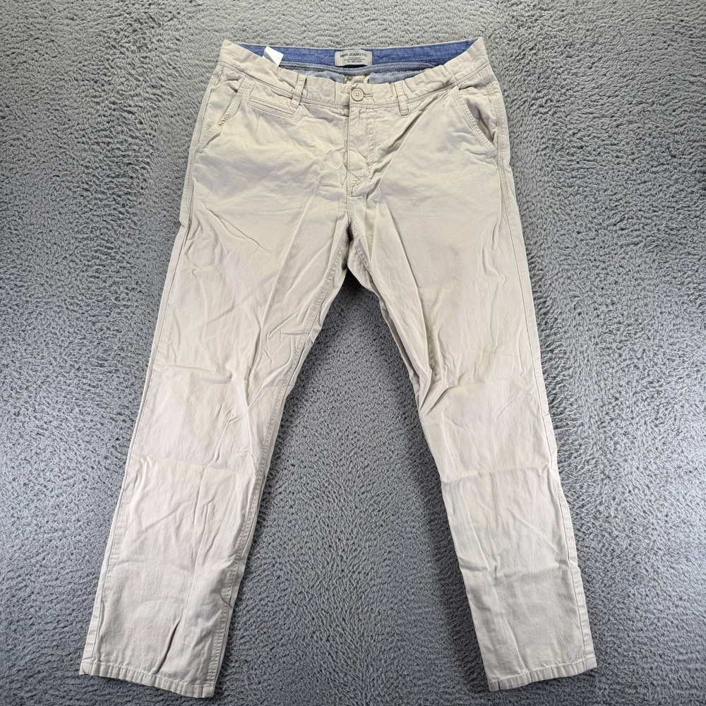 Mavi Pant Men's 34x32 Beige‎ Cotton Khakis Straight Leg Workwear Travel Utility